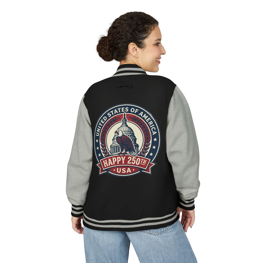 Letterman Jacket — USA Happy 250th Vintage Capitol Design