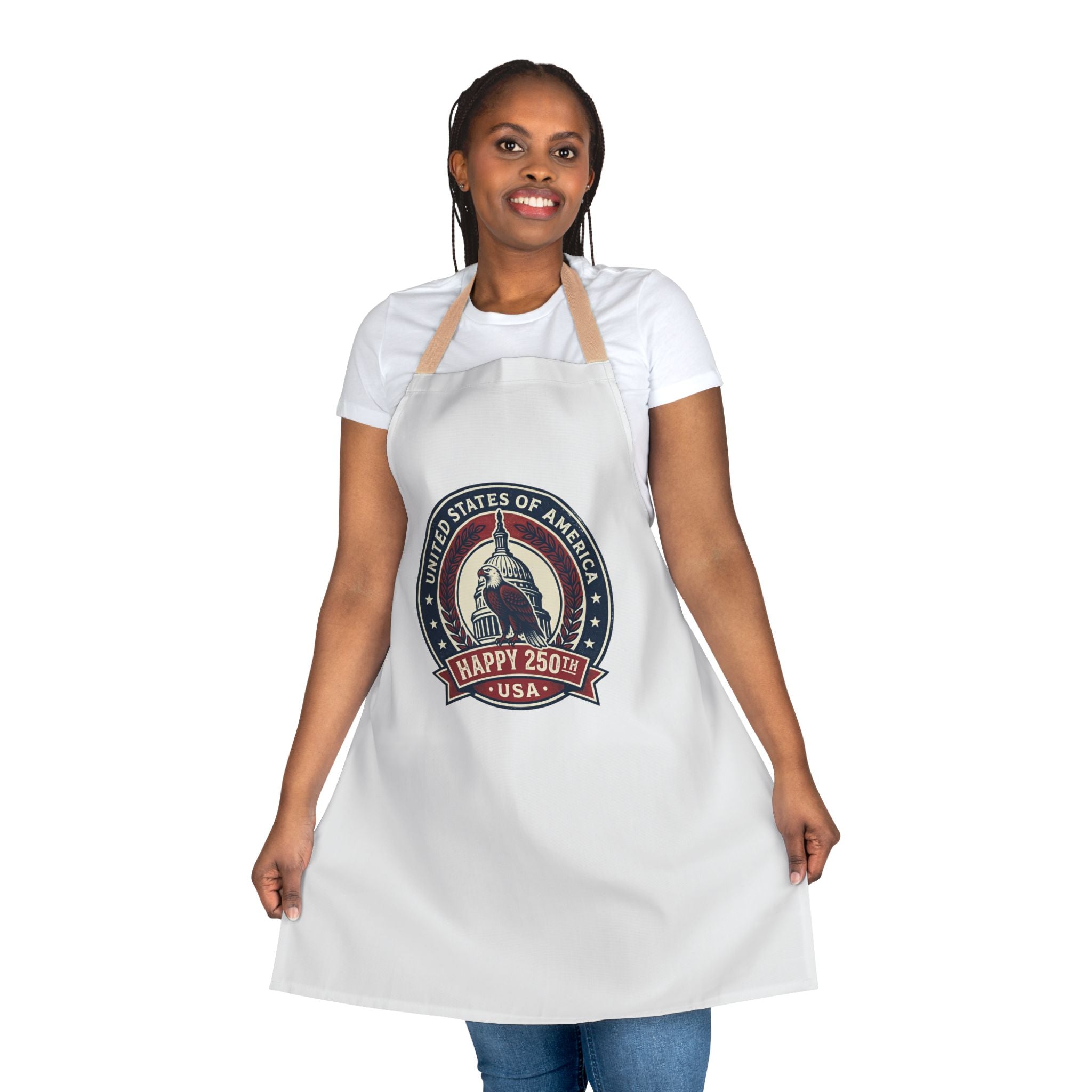 USA 250th Anniversary Apron — Patriotic Capitol Cooking Apron