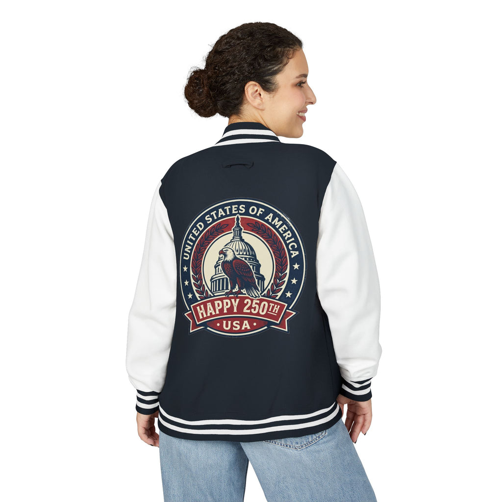Letterman Jacket — USA Happy 250th Vintage Capitol Design