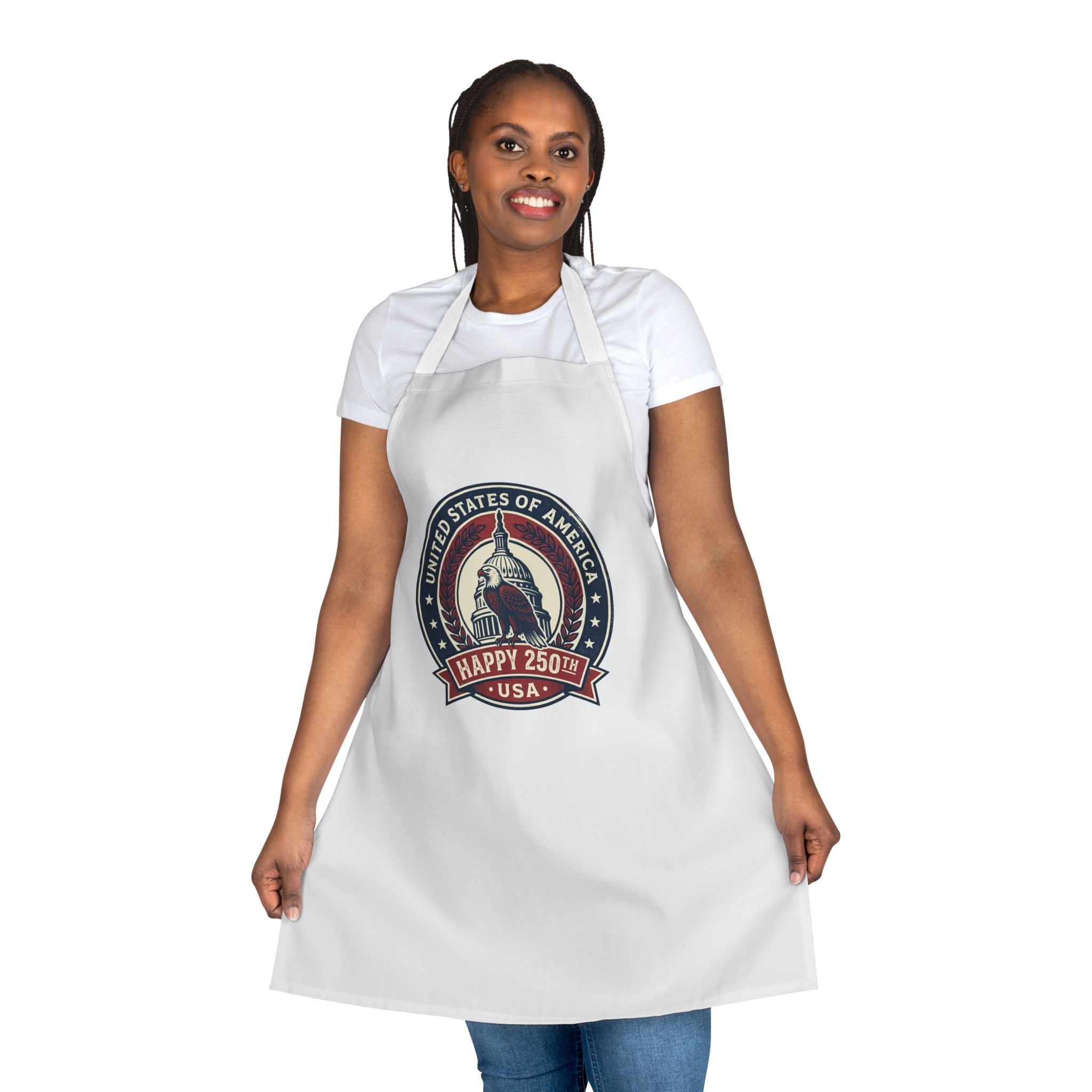 USA 250th Anniversary Apron — Patriotic Capitol Cooking Apron