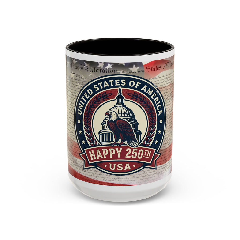 Patriotic USA 250th Anniversary Mug — Eagle & Capitol 11oz/15oz