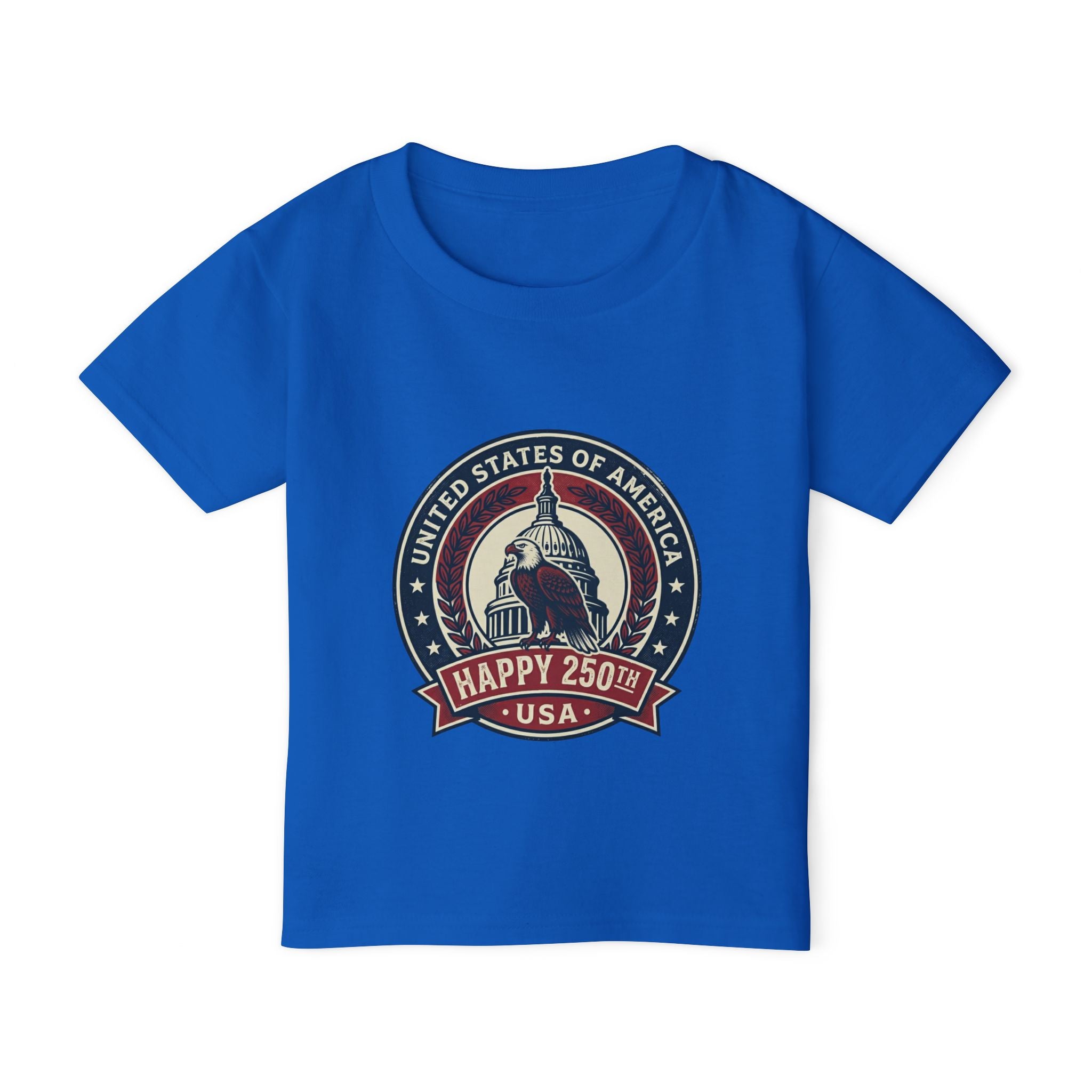 Toddler T-Shirt — "Happy 250th USA" Vintage Capitol Emblem