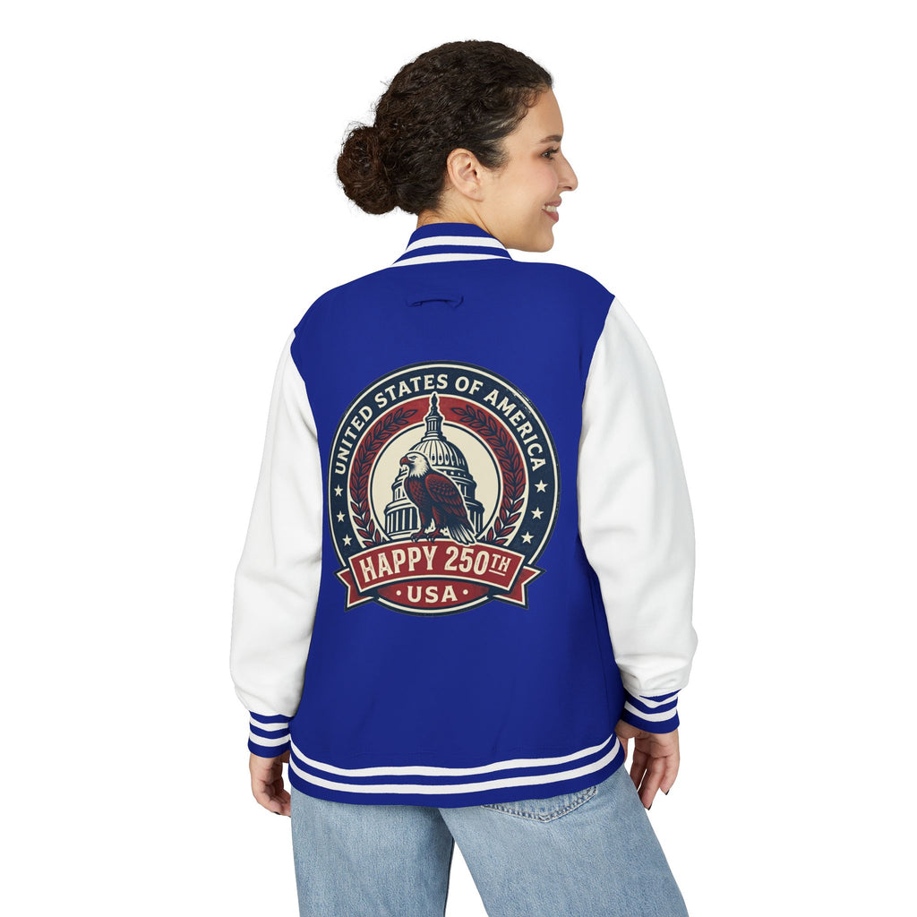Letterman Jacket — USA Happy 250th Vintage Capitol Design