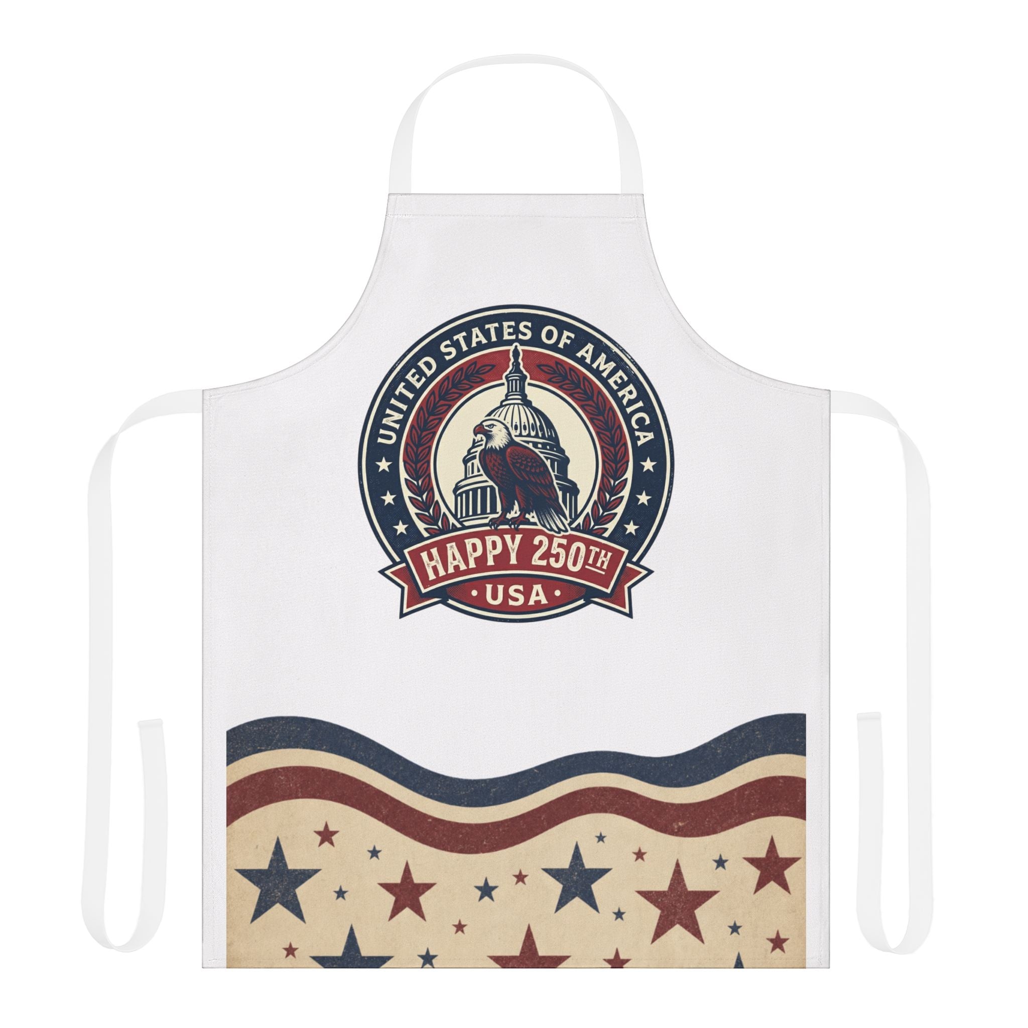 Patriotic USA 250th Anniversary Apron — Stars & Stripes Cooking Apron