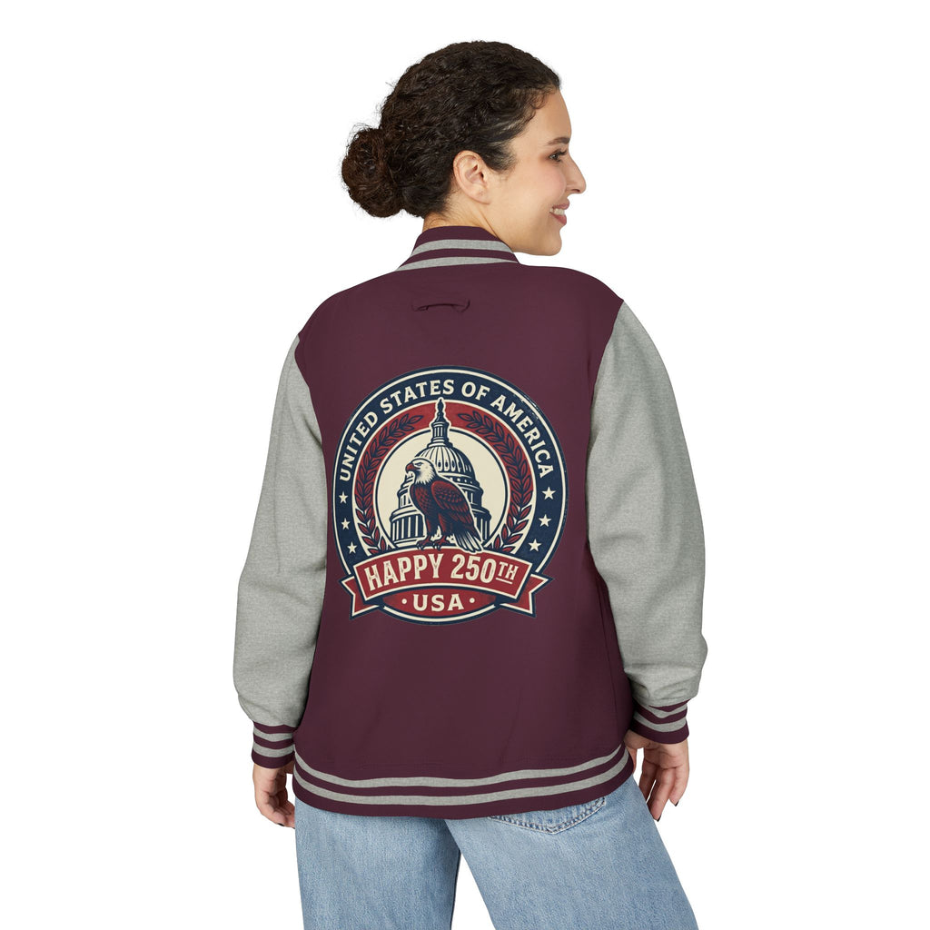 Letterman Jacket — USA Happy 250th Vintage Capitol Design