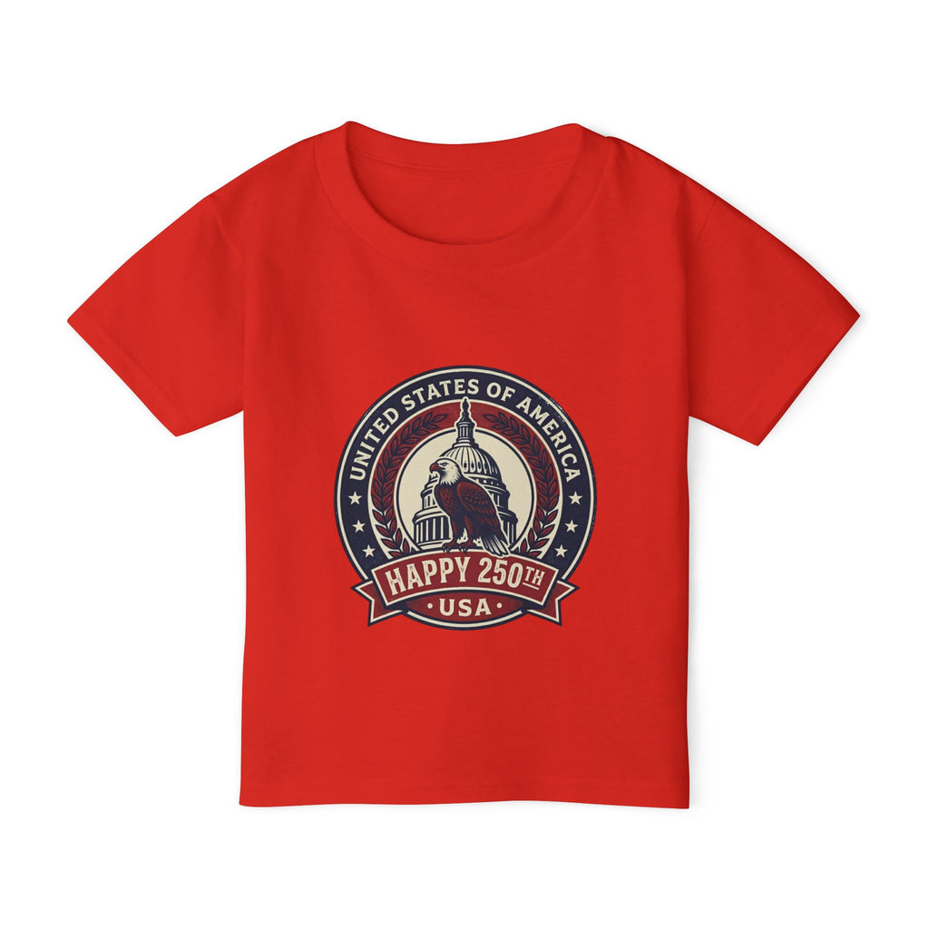 Toddler T-Shirt — "Happy 250th USA" Vintage Capitol Emblem