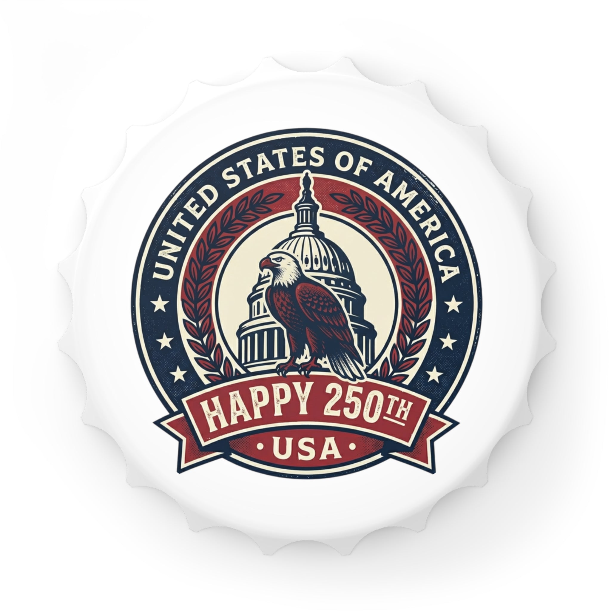 Bottle Opener — USA 250th Anniversary Eagle Capitol Design