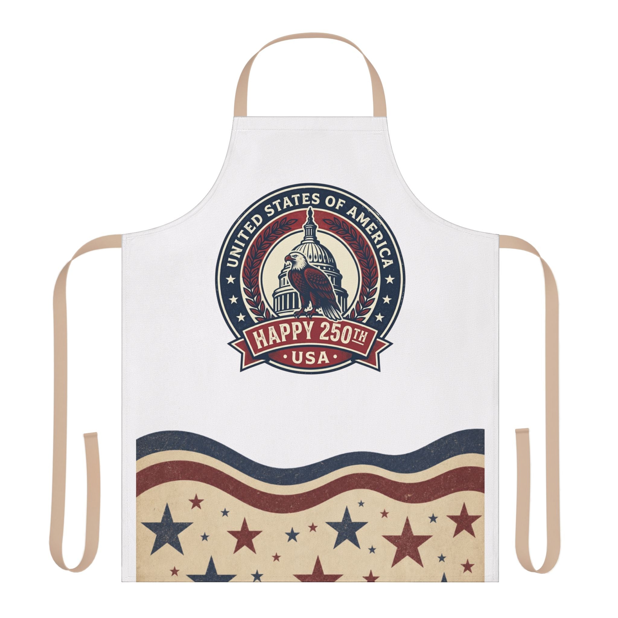 Patriotic USA 250th Anniversary Apron — Stars & Stripes Cooking Apron