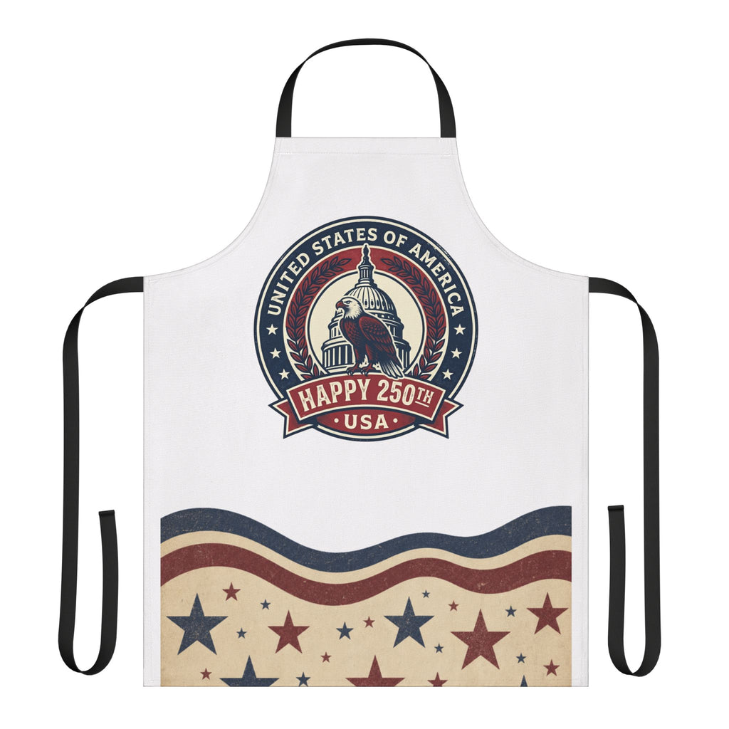 Patriotic USA 250th Anniversary Apron — Stars & Stripes Cooking Apron