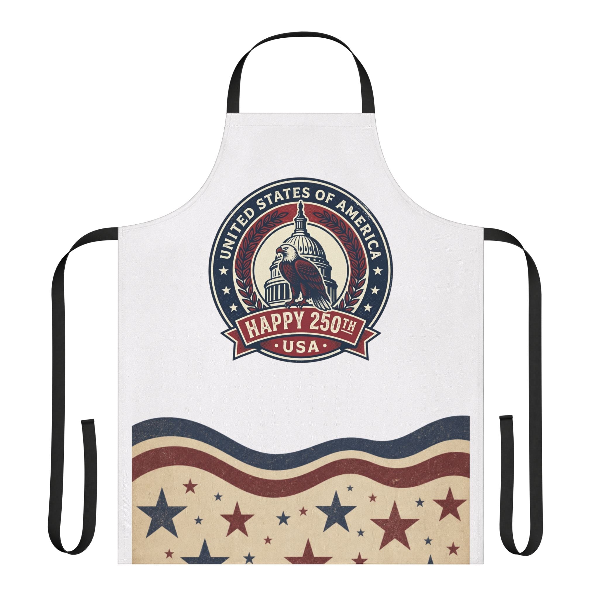 Patriotic USA 250th Anniversary Apron — Stars & Stripes Cooking Apron