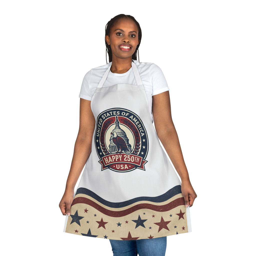 Patriotic USA 250th Anniversary Apron — Stars & Stripes Cooking Apron
