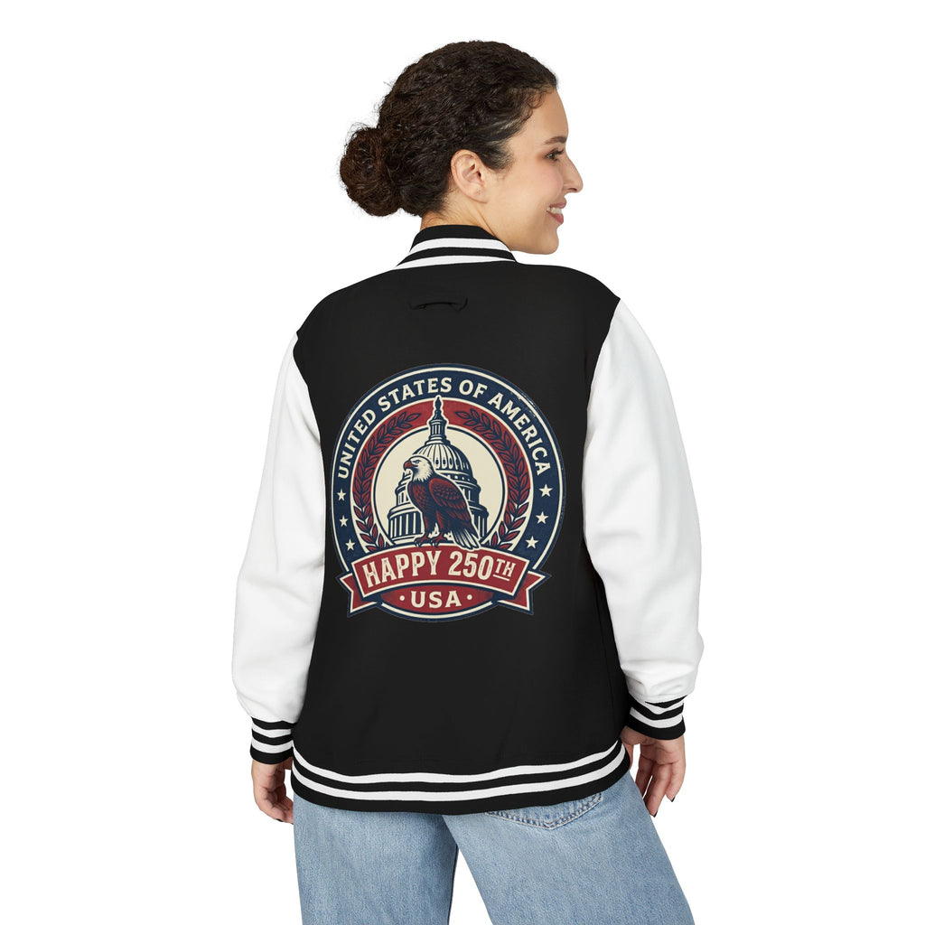Letterman Jacket — USA Happy 250th Vintage Capitol Design