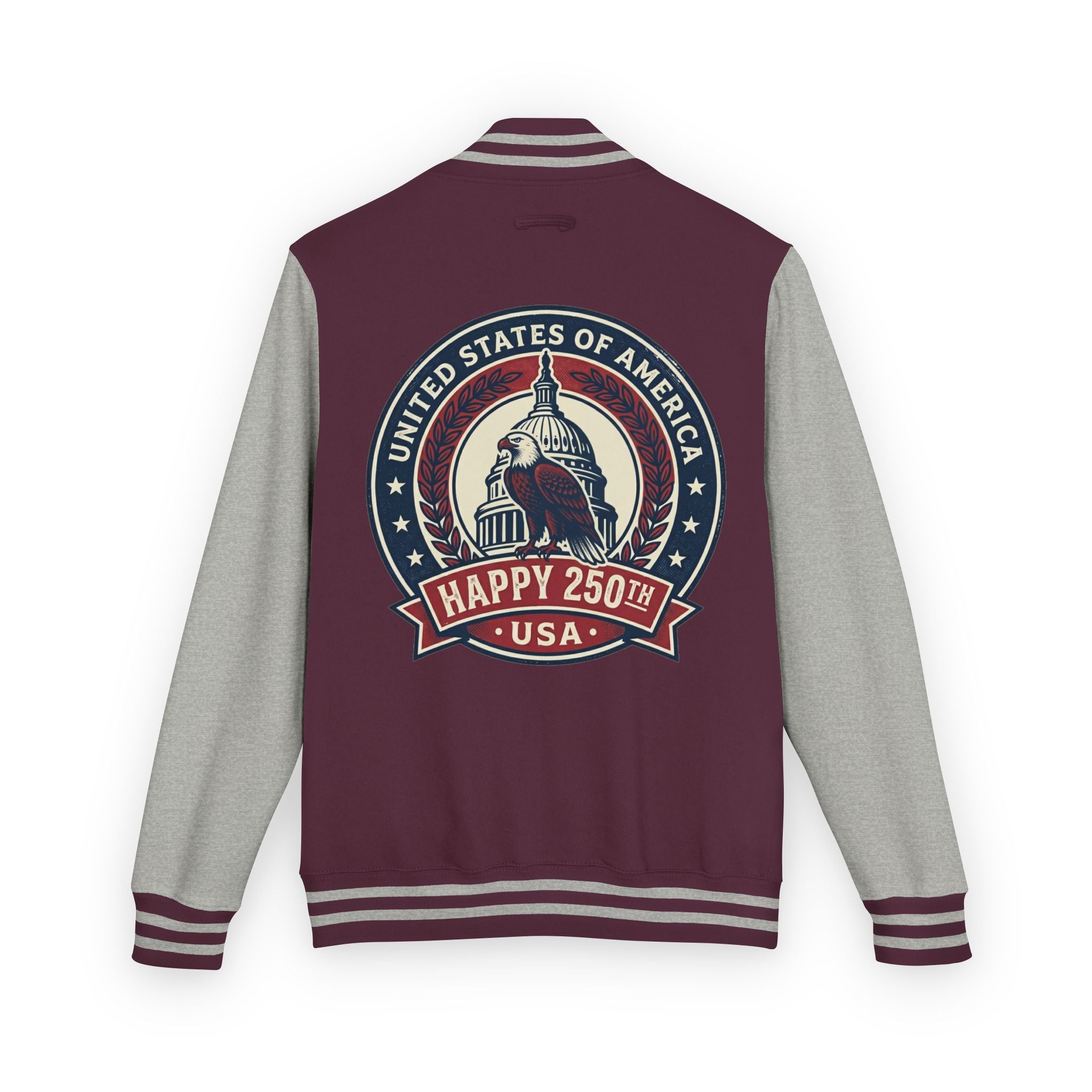 Letterman Jacket — USA Happy 250th Vintage Capitol Design