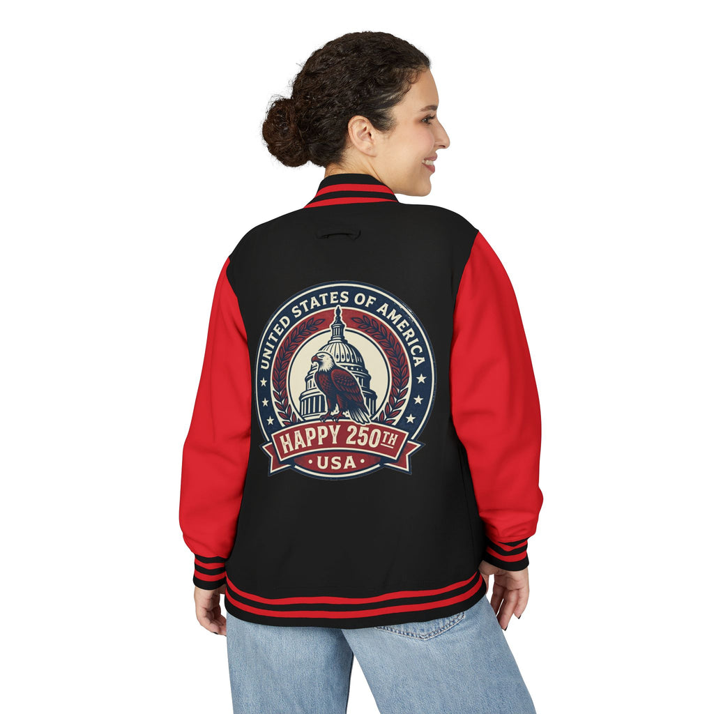 Letterman Jacket — USA Happy 250th Vintage Capitol Design